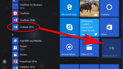 arrange start menu