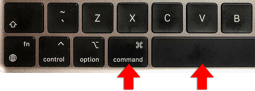 command space on mac keyboard