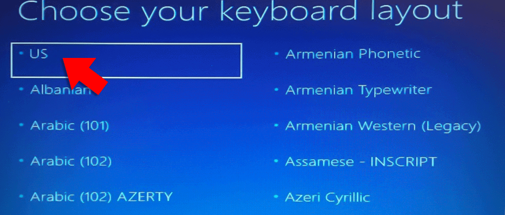 choose keyboard
