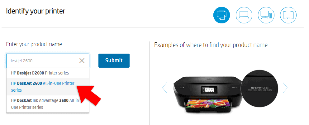 search for printer